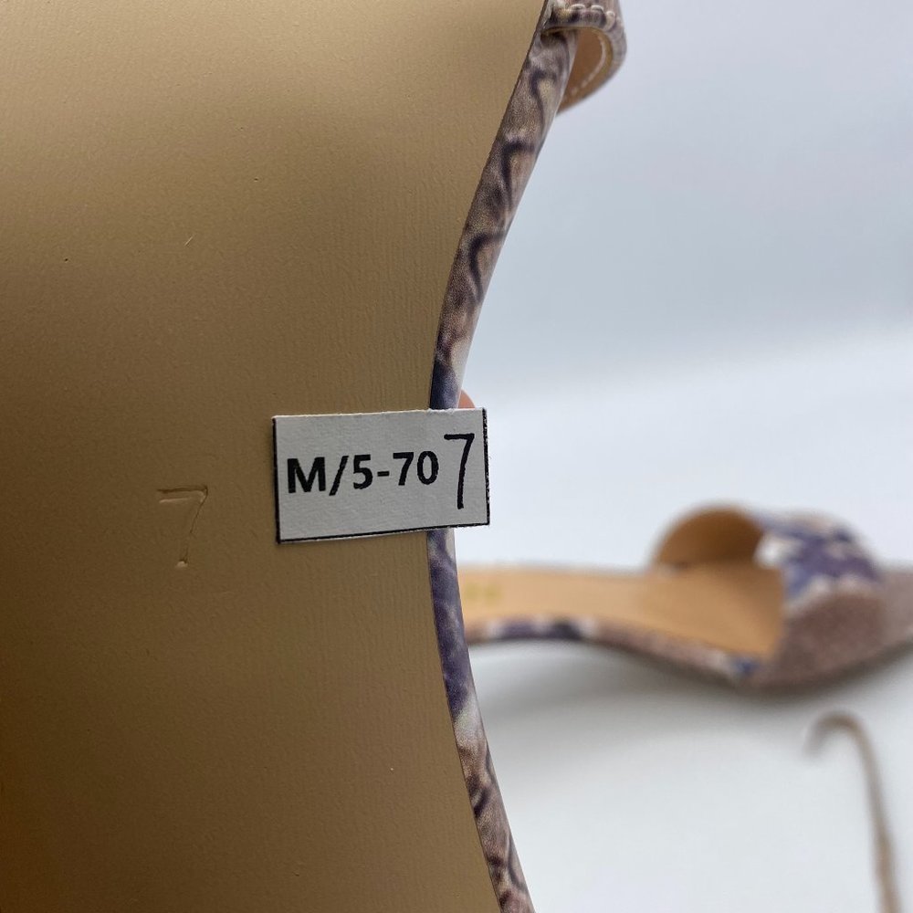 Ydn Snakeprint Kitten Heel Open Toe Mule - image 8